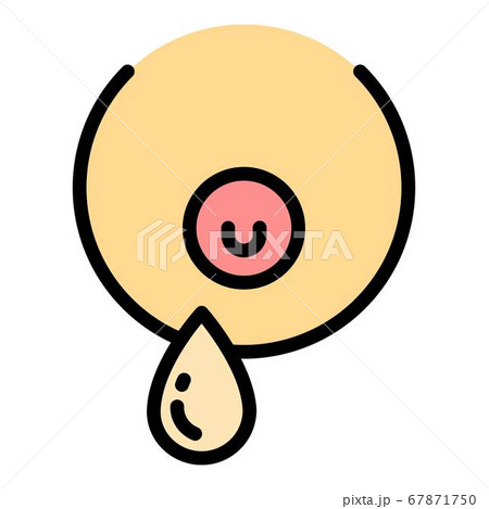 Milk drop breastfeeding icon, outline style 67871750