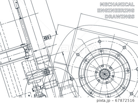 Computer aided design systems. Technical illustrations, backgrounds. Mechanical engineering drawing 67872516
