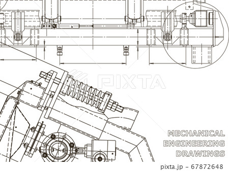 Machine-building industry. Computer aided design systems. Technical illustrations 67872648
