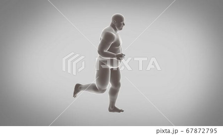 3d render of a running fat man. 3d illustration 3d render of a running fat man. 3d illustration 67872795