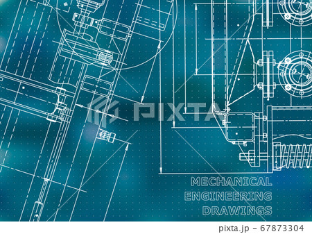 Blueprint. Vector engineering drawings. Mechanical instrument making Blueprint. Vector engineering drawings. Mechanical instrument making 67873304