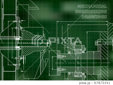 Blueprint. Vector engineering drawings. Mechanical instrument making 67873341