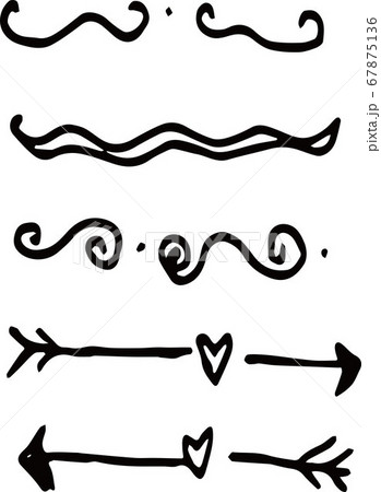 シンプルでかわいい手描きのフレームのアイコンイラストのイラスト素材