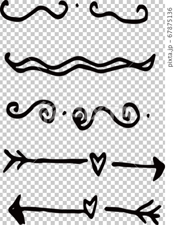 シンプルでかわいい手描きのフレームのアイコンイラストのイラスト素材