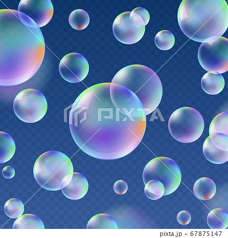 Realistic soap bubble isolated,のイラスト素材 [67875147] - PIXTA