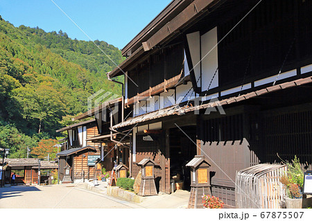 中山道 木曽福島宿の写真素材 [67875507] PIXTA