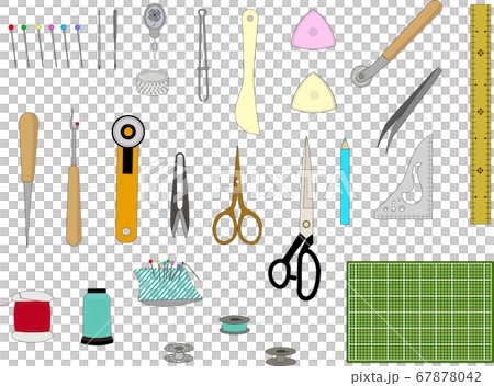 Sewing tools, dressmaking tools set... - Stock Illustration [67878042 ...