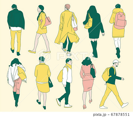 People Walking Stock Illustration