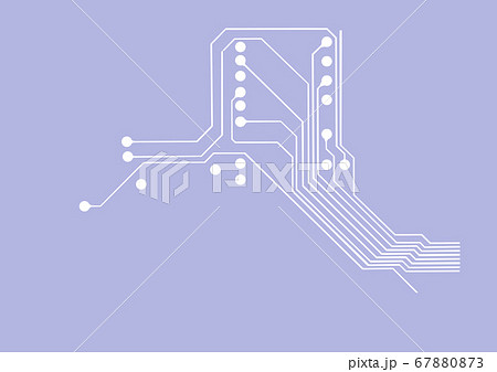 電子回路基板の配線のイメージイラストのイラスト素材