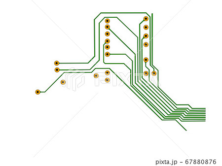 電子回路基板の配線のイメージイラストのイラスト素材