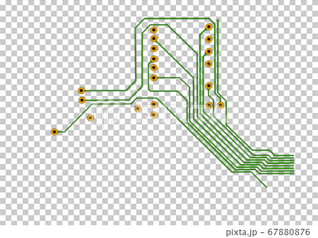 電子回路基板の配線のイメージイラストのイラスト素材