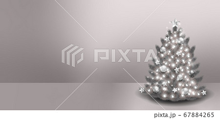 クリスマスツリー 冬 部屋 背景のイラスト素材