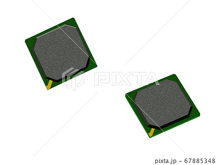 IC(集積回路)の四角く平たいパッケージ IC(集積回路)の四角く平たいパッケージ 67885348