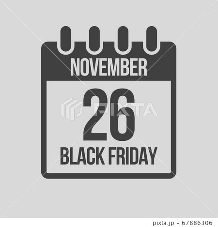 Black friday - vector icon day 26 November, sale 67886306