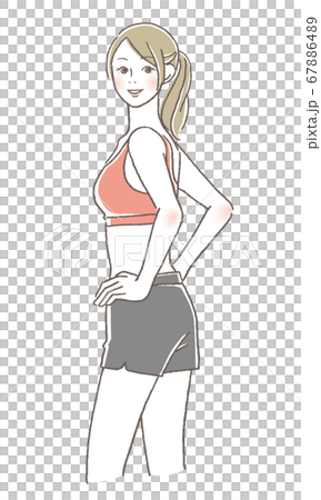 スポーツする女性 67886489