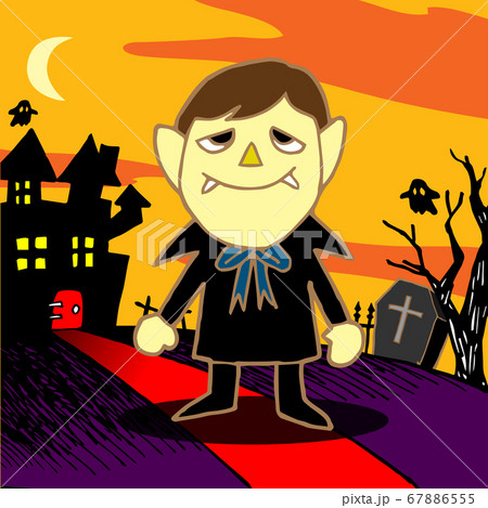Cartoon Vampire Draculaのイラスト素材