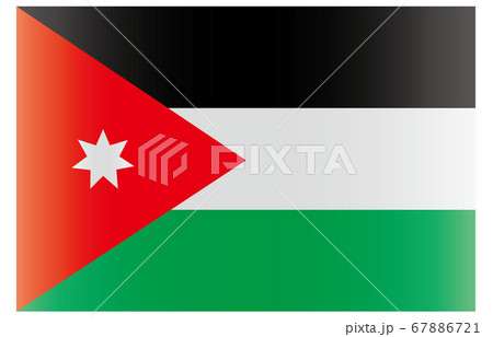 新世界の国旗2：3Verグラデーション　ヨルダン 67886721