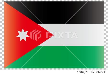 新世界の国旗2：3Verグラデーション　ヨルダン 67886721