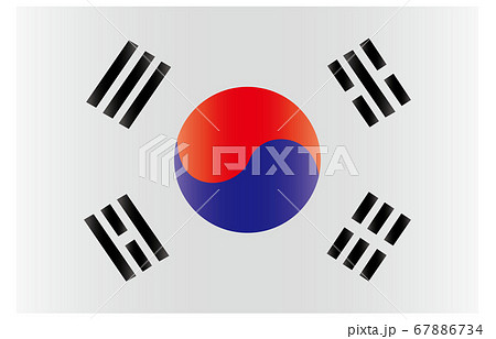 新世界の国旗2：3Verグラデーション　大韓民国