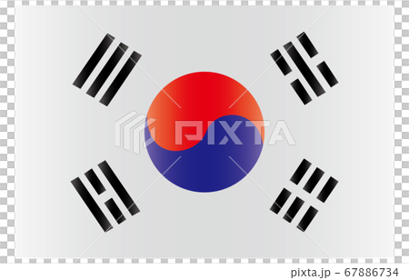 新世界の国旗2：3Verグラデーション　大韓民国 67886734