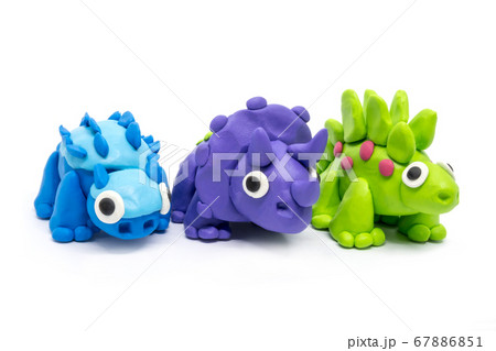 Play dough group Stegosaurus, Triceratopson, Play dough group Stegosaurus, Triceratopson, 67886851
