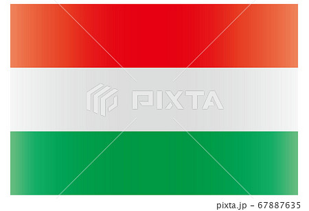 新世界の国旗2：3Verグラデーション　ハンガリー