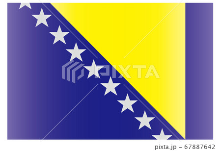 新世界の国旗2：3Verグラデーション　ボスニア・ヘルツェゴビナ