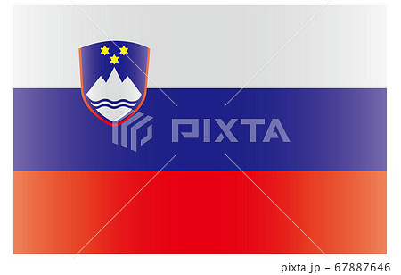 新世界の国旗2：3Verグラデーション　スロベニア 67887646