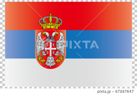 新世界の国旗2：3Verグラデーション　セルビア 67887647