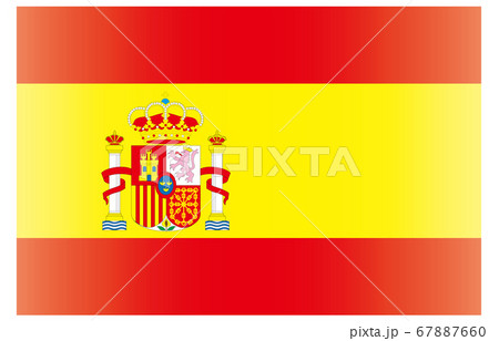 新世界の国旗2 3verグラデーション スペインのイラスト素材