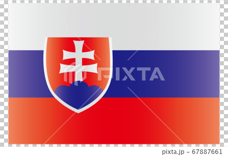 新世界の国旗2：3Verグラデーション　スロバキア 67887661