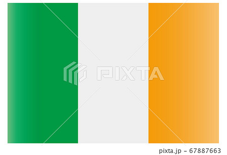 新世界の国旗2 3verグラデーション アイルランドのイラスト素材