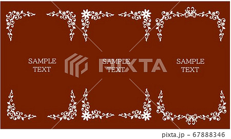エレガントなフレーム素材のセット 67888346