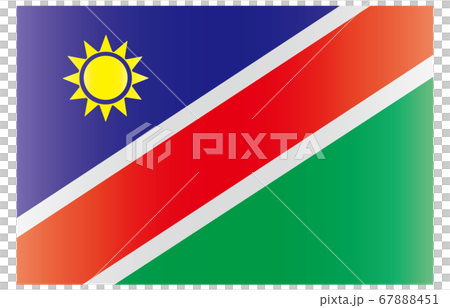 新世界の国旗2：3Verグラデーション　ナミビア 67888451