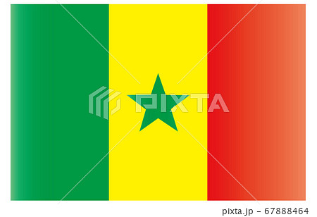 新世界の国旗2：3Verグラデーション　セネガル 67888464
