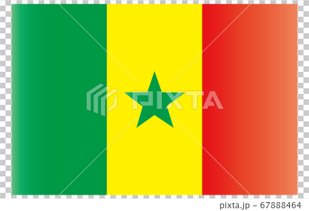 新世界の国旗2：3Verグラデーション　セネガル 67888464