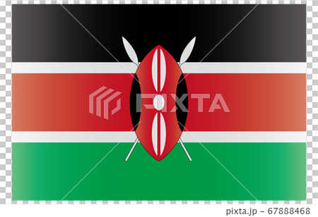 新世界の国旗2：3Verグラデーション　ケニア 67888468