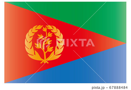 新世界の国旗2：3Verグラデーション　エリトリア