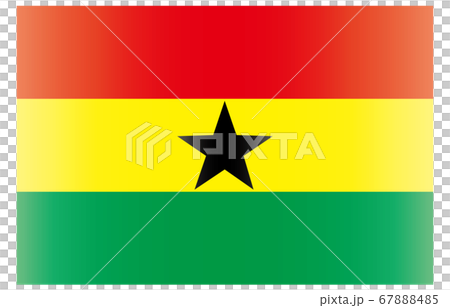 新世界の国旗2：3Verグラデーション　ガーナ 67888485