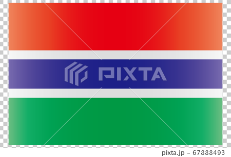 新世界の国旗2 3verグラデーション ガンビアのイラスト素材