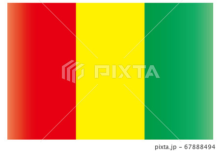 新世界の国旗2：3Verグラデーション　ギニア 67888494