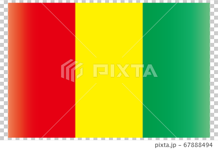 新世界の国旗2：3Verグラデーション　ギニア 67888494