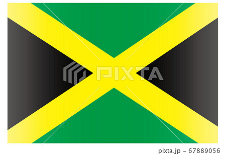 新世界の国旗2：3Verグラデーション　ジャマイカ