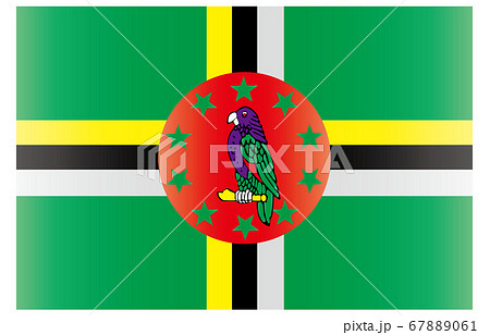新世界の国旗2：3Verグラデーション　ドミニカ国