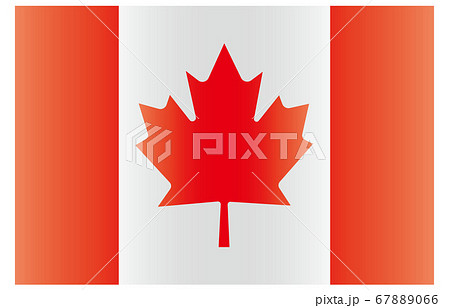 新世界の国旗2 3verグラデーション カナダのイラスト素材