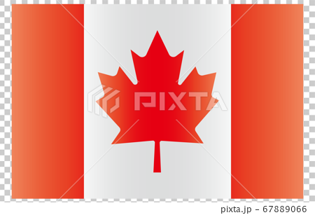 新世界の国旗2 3verグラデーション カナダのイラスト素材