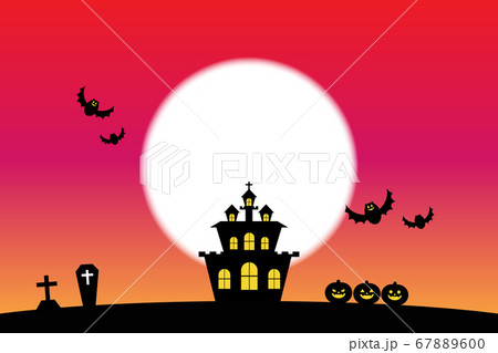 ハロウィン背景素材のイラスト素材