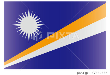 新世界の国旗2 3verグラデーション マーシャル諸島のイラスト素材