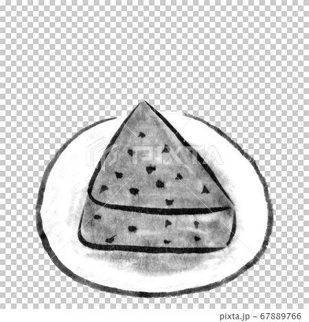 おでんのこんにゃく 墨の手描きイラスト のイラスト素材 おでんのこんにゃく 墨の手描きイラスト のイラスト素材