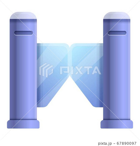 Door turnstile icon, cartoon style 67890097
